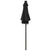 Umbrelă de soare cu lumini LED, negru, 200x211 cm, aluminiu - WALTI WALTI