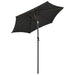 Umbrelă de soare cu lumini LED, negru, 200x211 cm, aluminiu - WALTI WALTI