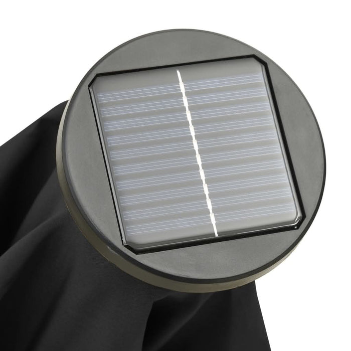 Umbrelă de soare cu lumini LED, negru, 200x211 cm, aluminiu - WALTI WALTI