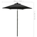 Umbrelă de soare cu lumini LED, negru, 200x211 cm, aluminiu - WALTI WALTI