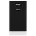 Dulap inferior cu sertar, negru, 40 x 46 x 81,5 cm, PAL - WALTI WALTI