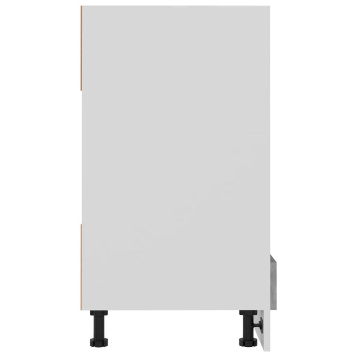 Dulap pentru cuptor, gri beton, 60 x 46 x 81,5 cm, PAL - WALTI WALTI