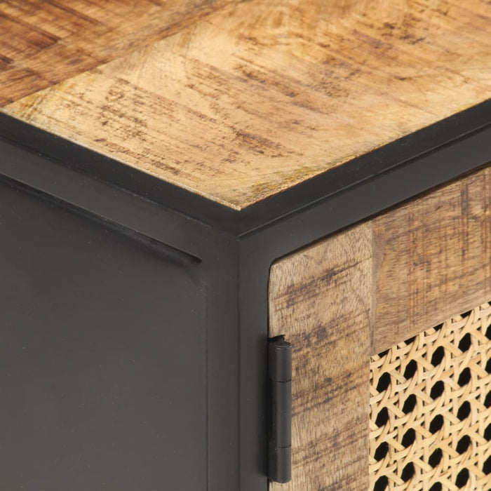 Comodă TV, 90x30x40 cm, lemn mango & trestie de zahăr naturală - WALTI WALTI