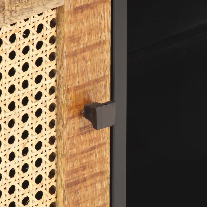 Comodă TV, 90x30x40 cm, lemn mango & trestie de zahăr naturală - WALTI WALTI