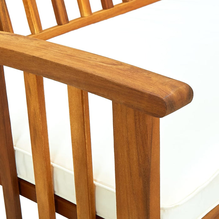 Bancă de grădină cu perne, 119 cm, lemn masiv de acacia - WALTI WALTI