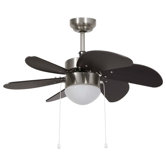 Ventilator de tavan cu iluminare, maro închis, 76 cm - WALTI WALTI