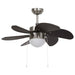 Ventilator de tavan cu iluminare, maro închis, 76 cm - WALTI WALTI