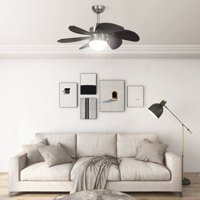 Ventilator de tavan cu iluminare, maro închis, 76 cm - WALTI WALTI