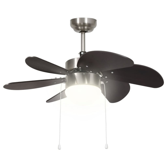 Ventilator de tavan cu iluminare, maro închis, 76 cm - WALTI WALTI