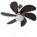 Ventilator de tavan cu iluminare, maro închis, 76 cm - WALTI WALTI