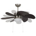 Ventilator de tavan cu iluminare, maro închis, 76 cm - WALTI WALTI
