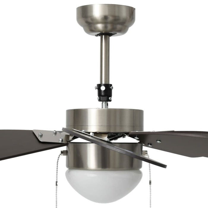 Ventilator de tavan cu iluminare, maro închis, 76 cm - WALTI WALTI