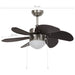 Ventilator de tavan cu iluminare, maro închis, 76 cm - WALTI WALTI