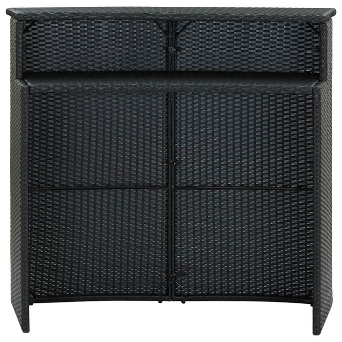 Masă de bar de grădină, negru, 120x55x110 cm, poliratan - WALTI WALTI
