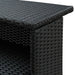 Masă de bar de grădină, negru, 120x55x110 cm, poliratan - WALTI WALTI
