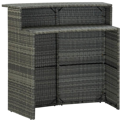 Masă de bar de grădină, gri, 120x55x110 cm, poliratan - WALTI WALTI