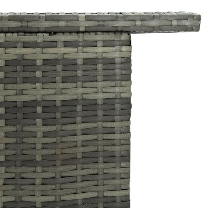 Masă de bar de grădină, gri, 120x55x110 cm, poliratan - WALTI WALTI