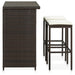 Set de bar, 3 piese, maro, poliratan - WALTI WALTI