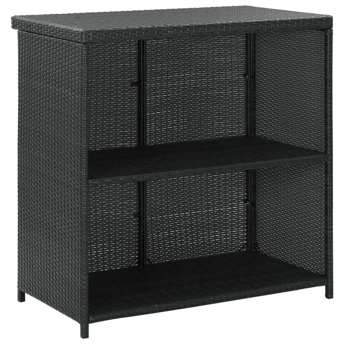 Set mobilier de bar, 3 piese, negru, poliratan - WALTI WALTI