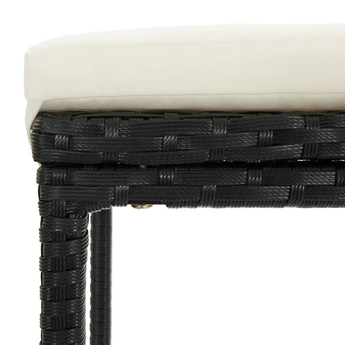 Set mobilier de bar, 3 piese, negru, poliratan - WALTI WALTI