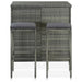 Set mobilier de bar, 3 piese, gri, poliratan - WALTI WALTI