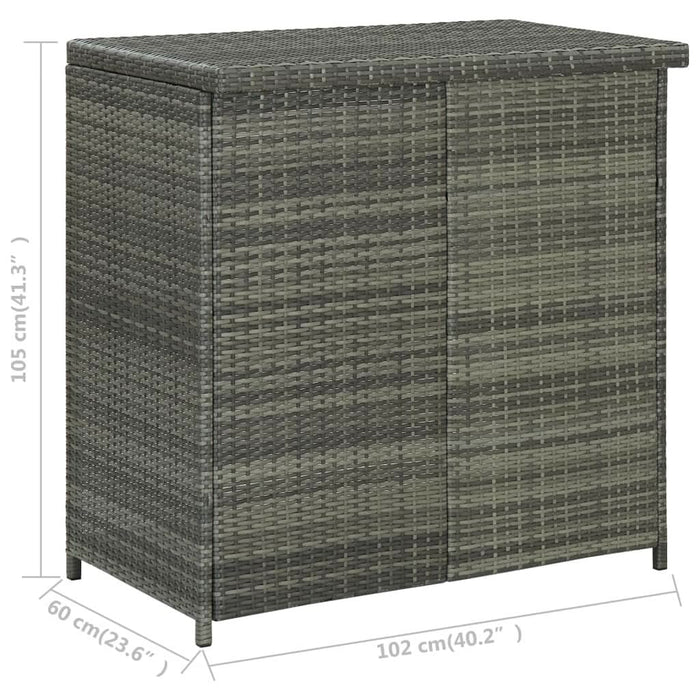 Set mobilier de bar, 3 piese, gri, poliratan - WALTI WALTI