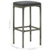 Set de bar, 3 piese, gri, poliratan - WALTI WALTI
