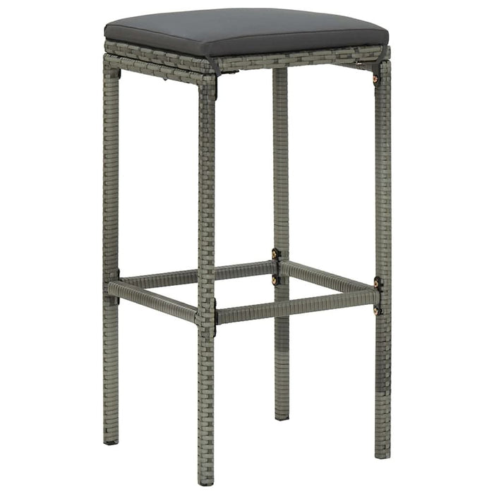 Set de bar, 3 piese, gri, poliratan - WALTI WALTI