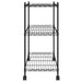 Raft depozitare cu roți, 3 niveluri, negru, 60x35x81cm, 150 kg - WALTI WALTI