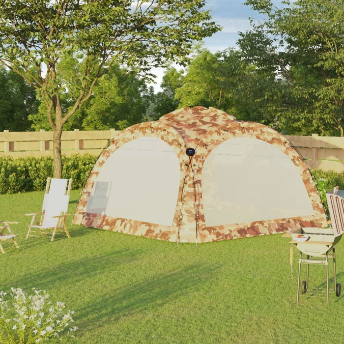 Cort de petrecere cu LED și 4 pereți, camuflaj, 3,6x3,6x2,3 m - WALTI WALTI