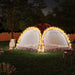 Cort de petrecere cu LED și 4 pereți, camuflaj, 3,6x3,6x2,3 m - WALTI WALTI