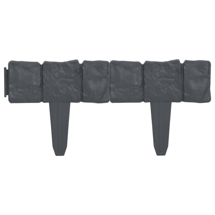 Gard de gazon, 41 buc., 10 m, plastic, aspect piatră - WALTI WALTI