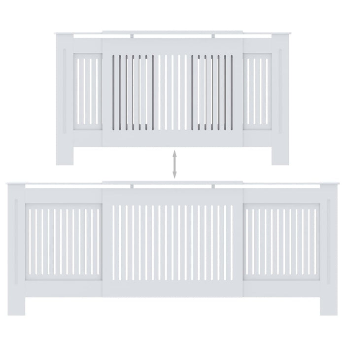 Mască pentru calorifer, alb, 205 cm, MDF - WALTI WALTI