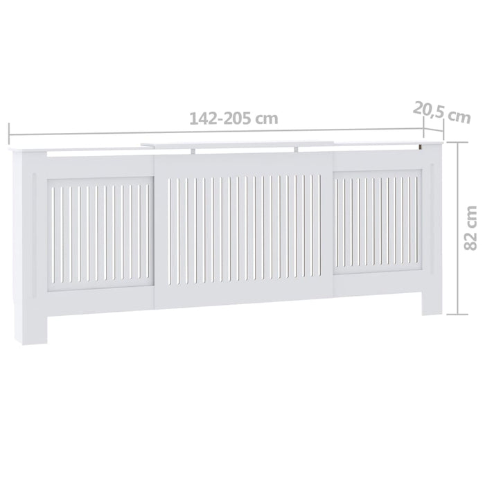 Mască pentru calorifer, alb, 205 cm, MDF - WALTI WALTI