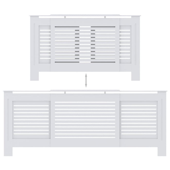 Mască pentru calorifer, alb, 205 cm, MDF - WALTI WALTI