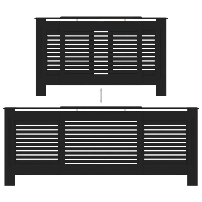 Mască pentru calorifer, negru, 205 cm, MDF - WALTI WALTI