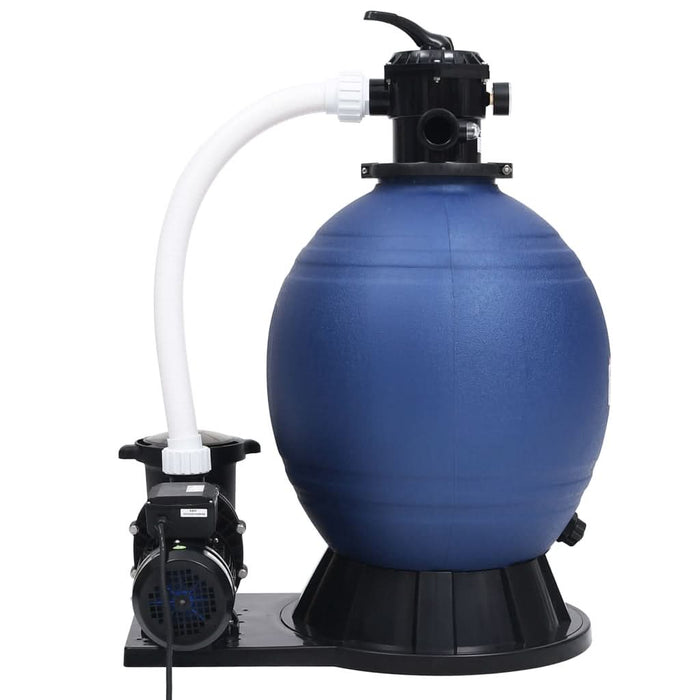 Filtru cu nisip supapă cu 7 căi pompă de 1000 W albastru/negru - WALTI WALTI