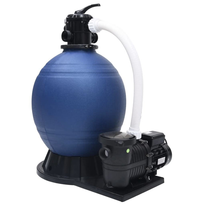 Filtru cu nisip supapă cu 7 căi pompă de 1000 W albastru/negru - WALTI WALTI