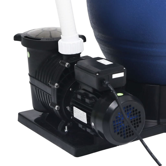 Filtru cu nisip supapă cu 7 căi pompă de 1000 W albastru/negru - WALTI WALTI