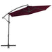 Umbrelă suspendată cu stâlp de aluminiu, roșu bordo, 300 cm - WALTI WALTI