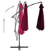 Umbrelă suspendată cu stâlp de aluminiu, roșu bordo, 300 cm - WALTI WALTI