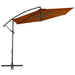 Umbrelă suspendată cu stâlp din aluminiu, cărămiziu, 300 cm - WALTI WALTI