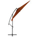 Umbrelă suspendată cu stâlp din aluminiu, cărămiziu, 300 cm - WALTI WALTI