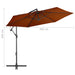Umbrelă suspendată cu stâlp din aluminiu, cărămiziu, 300 cm - WALTI WALTI