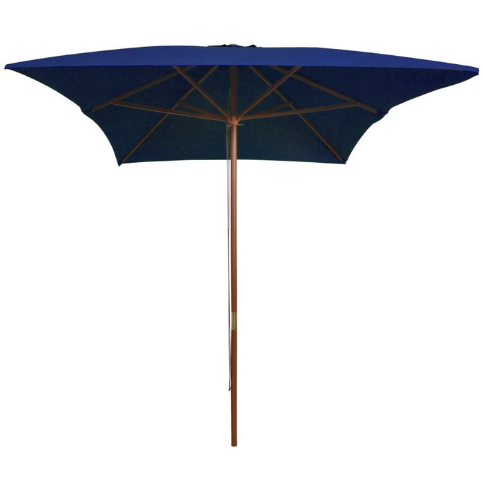 Umbrelă de soare, exterior, stâlp lemn, albastru, 200x300 cm - WALTI WALTI