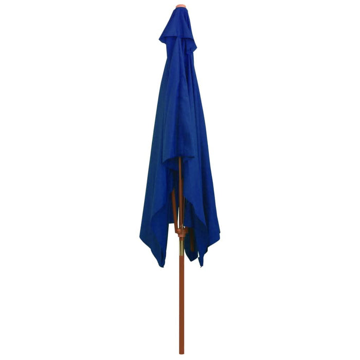 Umbrelă de soare, exterior, stâlp lemn, albastru, 200x300 cm - WALTI WALTI