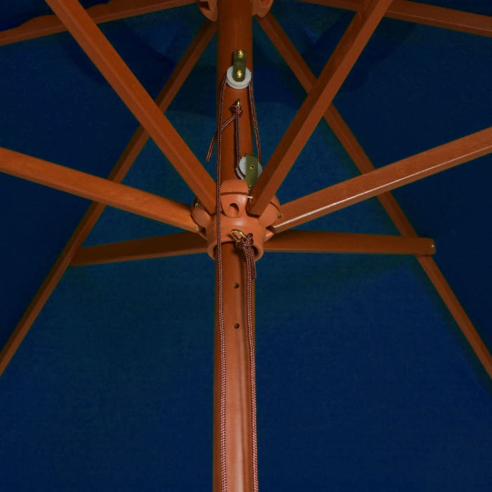 Umbrelă de soare, exterior, stâlp lemn, albastru, 200x300 cm - WALTI WALTI