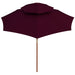 Umbrelă de soare dublă, stâlp din lemn, roșu bordo, 270 cm - WALTI WALTI