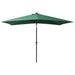 Umbrelă de soare cu stâlp din oțel & LED-uri, verde, 2x3 m - WALTI WALTI