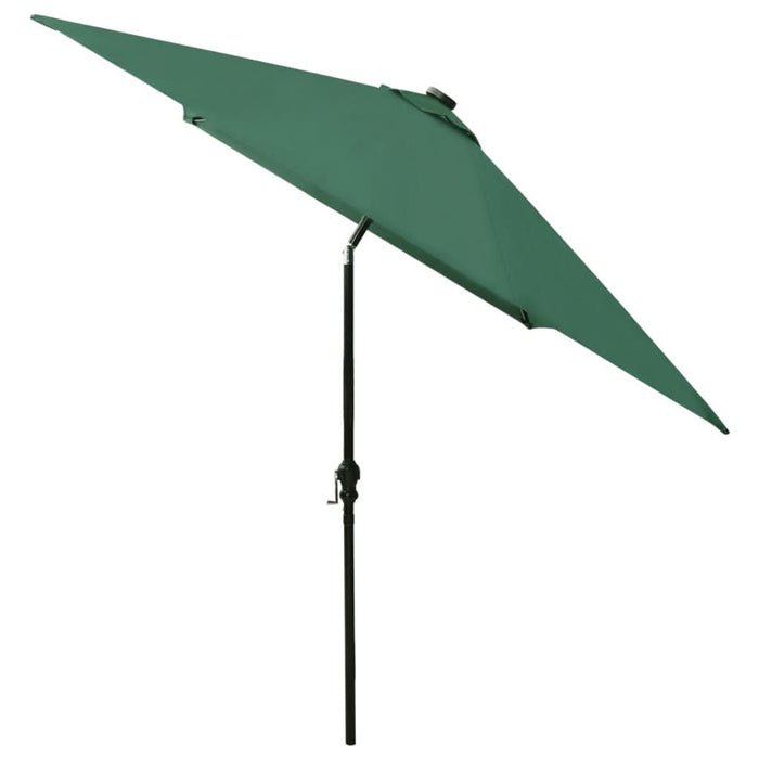 Umbrelă de soare cu stâlp din oțel & LED-uri, verde, 2x3 m - WALTI WALTI